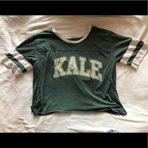 Cropped kale shirt